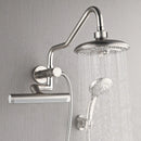 Forno Acqua Fall Mini 8-Inch Overhead Rainfall Shower with 2.5 GPM Flow Rate, Handheld, Body Jets in Brushed Nickel (SMW2BN-C2)