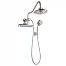 Forno Acqua Fall Mini 8-Inch Overhead Rainfall Shower with 2.5 GPM Flow Rate, Handheld, Body Jets in Brushed Nickel (SMW2BN-C2)