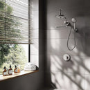 Forno Acqua Fall Mini 8-Inch Overhead Rainfall Shower with 2.5 GPM Flow Rate, Handheld, Body Jets in Polished Stainless Steel (SMW2CP-C2)