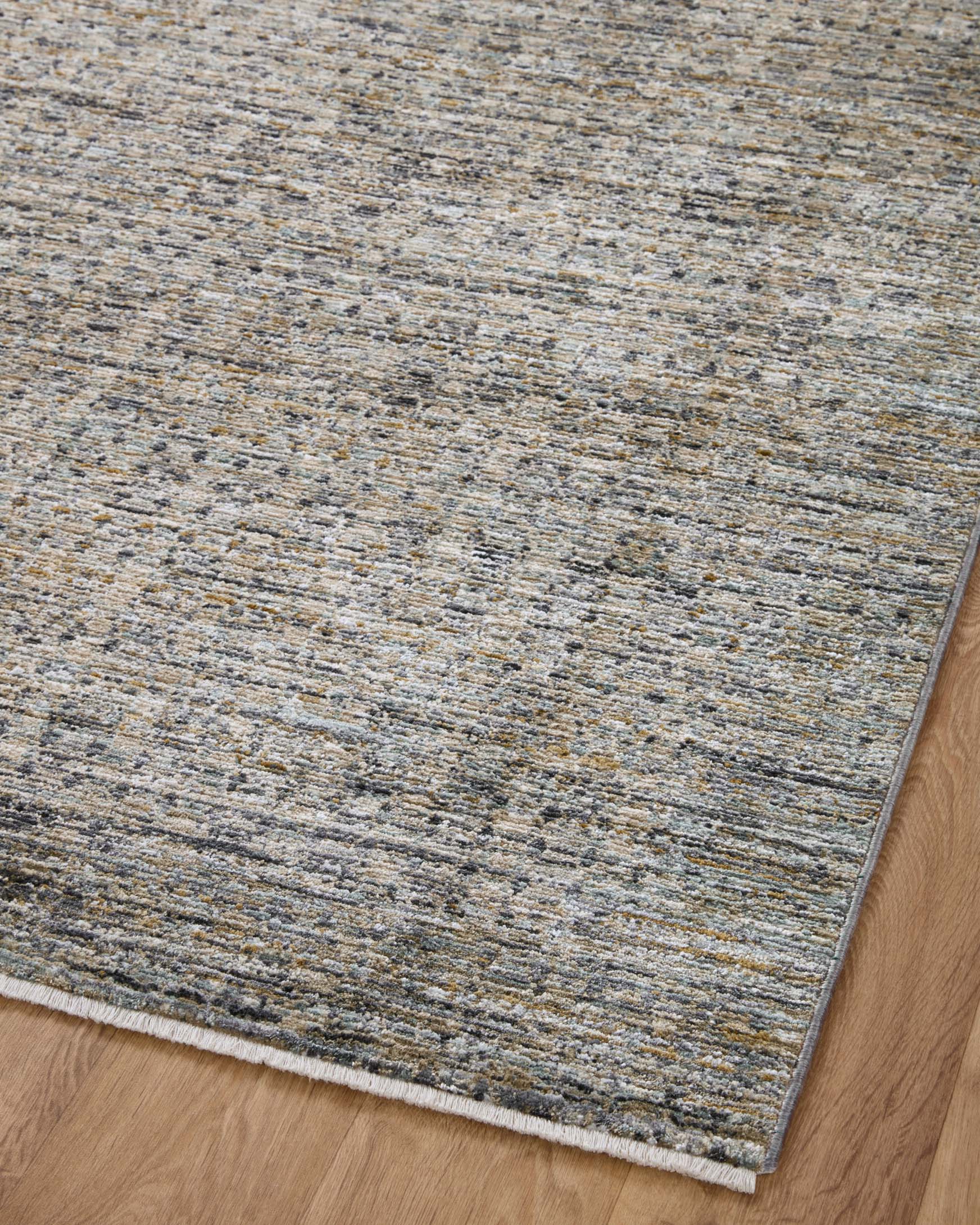 Charcoal and light gray flatweave accent rug with dense, textured stripe pattern