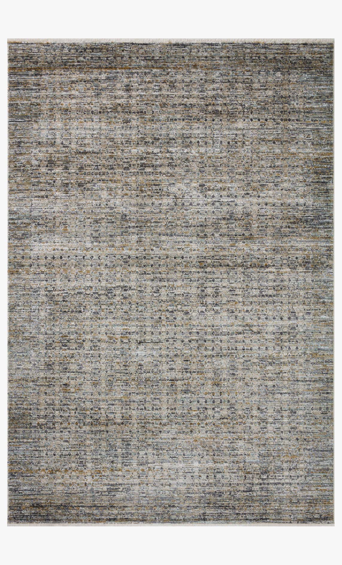 Rectangular charcoal area rug with fine flatweave pattern and border