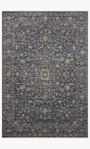 Loloi II Sorrento Traditional Midnight and Natural 5' 3" x 5' 3" Round Accent Rug