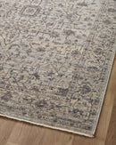 Loloi II Sorrento Traditional Mist and Charcoal 5' 3" x 5' 3" Round Accent Rug