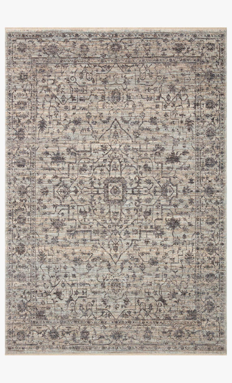 Loloi II Sorrento Traditional Mist and Charcoal 7' 10" x 10' 2" Area Rug