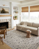 Loloi II Sorrento Traditional Mist and Charcoal 9' 6" x 13' 1" Area Rug
