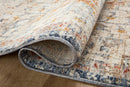 Loloi II Sorrento Traditional Ivory and Fiesta 5' 3" x 5' 3" Round Accent Rug