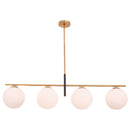 Parrot Uncle Spark Modern Gold Linear 4 Light Chandelier (SP104GB)