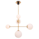 Parrot Uncle Spark Modern Gold 5 Light Dimmable Chandelier (SP105GB)