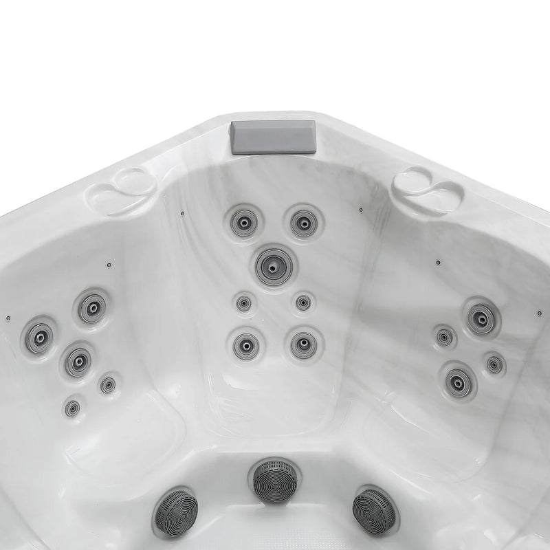 Empava Luxury Freestanding 5-Person Square Outdoor Hot Tub (EMPV-SPA3528)