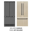 ZLINE Autograph Edition 36-Inch 19.6 cu. ft. Panel Ready French Door Built-In Bottom Freezer Refrigerator with Water Dispenser and Ice Maker with Stainless Steel Interior and Matte Black Accents (SRBIVZ-36-MB)