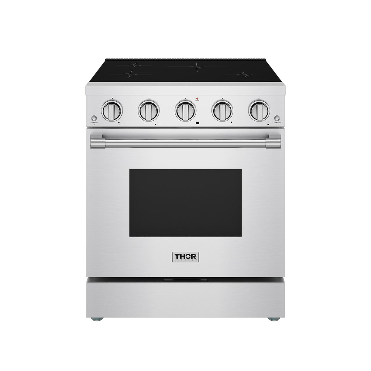 30-inch stainless steel induction range front view