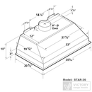 Victory Star 36-Inch 900 CFM Insert Range Hood in Stainless Steel with Double Blower (Star-36)