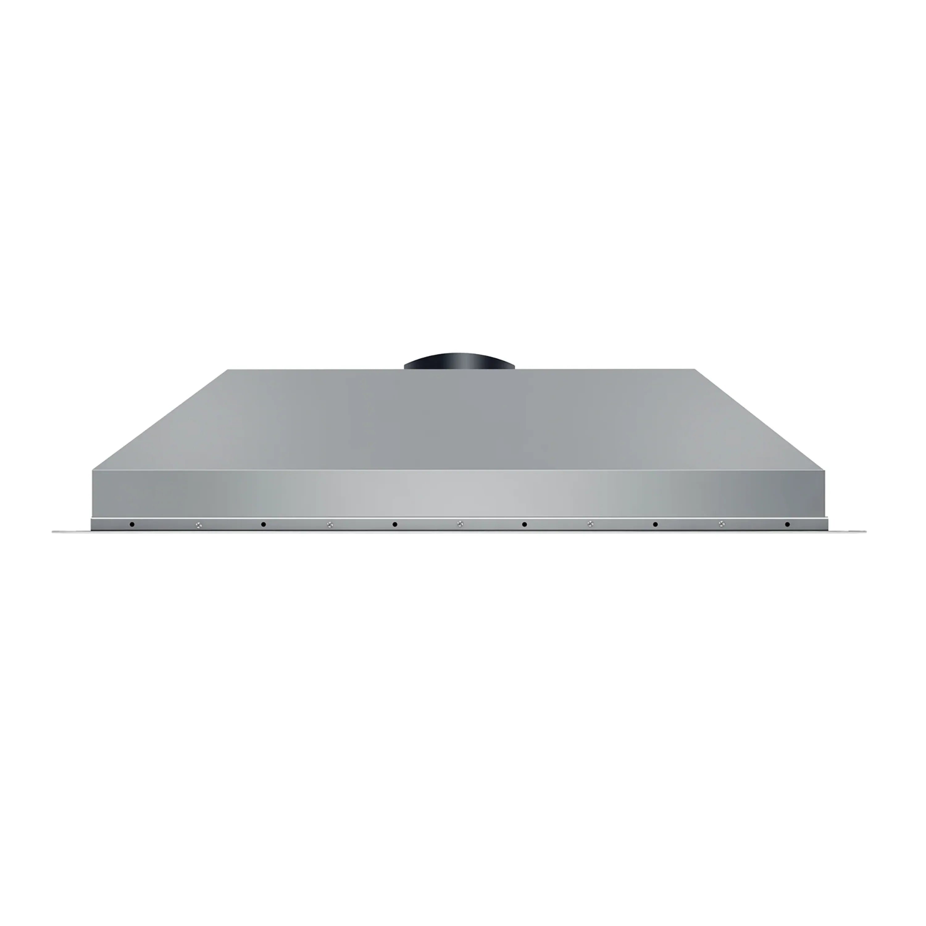 Stainless steel range hood insert with top duct collar and slim side profile