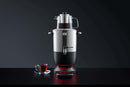SAKI Chaiovar Electric Samovar - 4L Stainless Steel Electric Tea Maker, Temperature Display, Large Ceramic Teapot, Boil Dry & Auto Shut Off, Best for Persian, Russian, and Turkish Tea