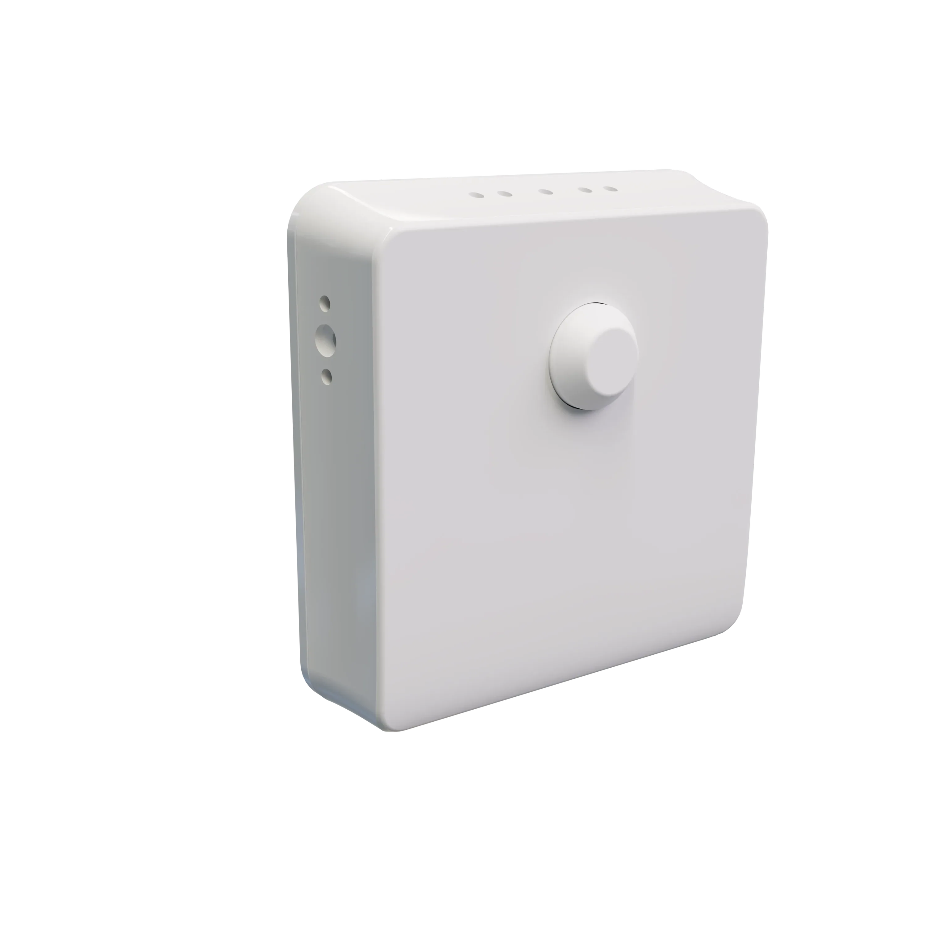 MRCOOL room sensor, white wall-mount unit with circular button and vent holes