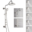 Forno Acqua Spa Retrofit 9-Inch Overhead Rainfall Shower with 2.5 GPM Flow Rate, Handheld, Body Jets, 6 Way Diverter in Brushed Nickel (SC31BN-C2)