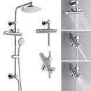 Forno Acqua Fall 9-Inch Overhead Rainfall Shower with 1.8 GPM Flow Rate, Handlheld, Body Jets in Polished Stainless Steel (SCW1CP-S8)