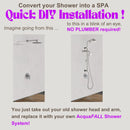 Forno Acqua Fall 9-Inch Overhead Rainfall Shower with 1.8 GPM Flow Rate, Handlheld, Body Jets in Polished Stainless Steel (SCW1CP-S8)