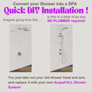 Forno Acqua Fall 9-Inch Overhead Rainfall Shower with 2.5 GPM Flow Rate, Handheld, Body Jets in Brushed Nickel (SCW1BN-S2)