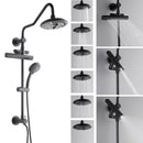 Forno Acqua Fall 8-Inch Overhead Rainfall Shower with 2.5 GPM Flow Rate, Handheld, 7 Way Diverter, Body Jets in Matte Black (SCW2BK-C2)