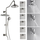 Forno Acqua Fall 8-Inch Overhed Rainfall Shower with 2.5 GPM Flow Rate, Handheld, 7 Way Diverter, Body Jets in Brushed Nickel (SCW2BN-C2)