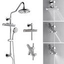 Forno Acqua Fall 8-Inch Overahead Rainfall Shower with 1.8 GPM Flow Rate, , 7 Way Diverter, Handheld Shower Head, Body Jets,  (SCW2CP-C8)