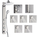 Forno Acqua Spa 9-inch Overhead Rainfall Shower Panel with 1.8 GPM Flow Rate, Handheld, Body Jets in Stainless Steel (SL31BC-8)