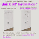 Forno Acqua Fall Mini 9-Inch Overhead Rainfall Shower with 2.5 GPM Flow Rate, Handheld, 7 Way Diverter, Body Jets in Brushed Nickel (SMW1BN-C2)