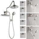 Forno Acqua Fall Mini 8-Inch Overhead Rainfall Shower with 1.8 GPM Flow Rate, Handheld, Body Jets in Brushed Nickel (SMW2BN-C8)