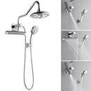 Forno Acqua Fall Mini 8-Inch Overhead Rainfall Shower with 2.5 GPM Flow Rate, Handheld, Body Jets in Polished Stainless Steel (SMW2CP-C2)