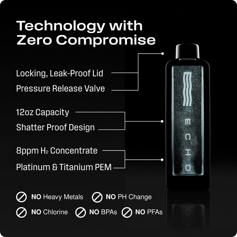 Echo Water - Echo Flask Hydrogen Water Bottle with Smart Tracking (EC-Machine-Flask)