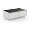 Forno Evoluto Tavolo 51-Inch Smart Coffee Table Refrigerators - Dual Drawers, Bluetooth 5.0 Audio, Wireless Charging & RGB Ambient Light in White (FCTFR7006-51WHT)