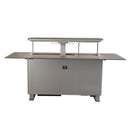 Forno Elevato Smart Bar Table in Sandstone Black with 5.3 Cu.Ft Refrigerator and Freezer with Bluetooth Control (FBTFR7037-72BLK)