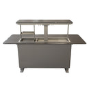 Forno Elevato Smart Bar Table in Sandstone Black with 5.3 Cu.Ft Refrigerator and Freezer with Bluetooth Control (FBTFR7037-72BLK)