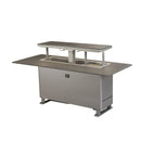 Forno Elevato Smart Bar Table in Sandstone Black with 5.3 Cu.Ft Refrigerator and Freezer with Bluetooth Control (FBTFR7037-72BLK)