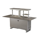 Forno Elevato Smart Bar Table in Sandstone Black with 5.3 Cu.Ft Refrigerator and Freezer with Bluetooth Control (FBTFR7037-72BLK)