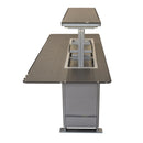 Forno Elevato Smart Bar Table in Sandstone Black with 5.3 Cu.Ft Refrigerator and Freezer with Bluetooth Control (FBTFR7037-72BLK)