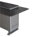 FORNO Elevato Smart Bar Table with 5.2 Cu. Ft. Fridge/Freezer, Motorized Lift System, Bluetooth Control in Midnight Marble (FBTFR7037-72GRY)