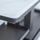 Forno Elevato Smart Bar Table in White with 5.3 Cu. Ft Refrigerator and Freezer with Bluetooth Control (FBTFR7037-72WHT)