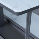 Forno Elevato Smart Bar Table in White with 5.3 Cu. Ft Refrigerator and Freezer with Bluetooth Control (FBTFR7037-72WHT)