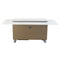 Forno Elevato Smart Bar Table in White with 5.3 Cu. Ft Refrigerator and Freezer with Bluetooth Control (FBTFR7037-72WHT)