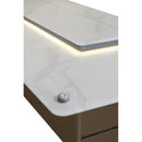 Forno Elevato Smart Bar Table in White with 5.3 Cu. Ft Refrigerator and Freezer with Bluetooth Control (FBTFR7037-72WHT)