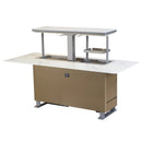 Forno Elevato Smart Bar Table in White with 5.3 Cu. Ft Refrigerator and Freezer with Bluetooth Control (FBTFR7037-72WHT)