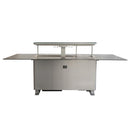 Forno Cinetico Smart Dining Table in Sandstone Black with 5.3 Cu.Ft Refrigerator and Freezer with Bluetooth Control (FDTFR7044-86BLK)