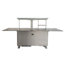 Forno Cinetico Smart Dining Table in Sandstone Black with 5.3 Cu.Ft Refrigerator and Freezer with Bluetooth Control (FDTFR7044-86BLK)