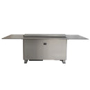 Forno Cinetico Smart Dining Table in Sandstone Black with 5.3 Cu.Ft Refrigerator and Freezer with Bluetooth Control (FDTFR7044-86BLK)