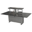 FORNO Cinetico Smart Dining Table with 5.3 Cu. Ft. Fridge/Freezer, Motorized Lift System, Bluetooth Control in Midnight Marble (FDTFR7044-86GRY)