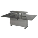 FORNO Cinetico Smart Dining Table with 5.3 Cu. Ft. Fridge/Freezer, Motorized Lift System, Bluetooth Control in Midnight Marble (FDTFR7044-86GRY)
