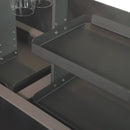 FORNO Cinetico Smart Dining Table with 5.3 Cu. Ft. Fridge/Freezer, Motorized Lift System, Bluetooth Control in Midnight Marble (FDTFR7044-86GRY)