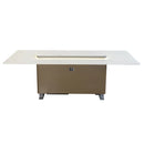 Forno Cinetico Smart Dining Table in White with 5.3 Cu.Ft Refrigerator and Freezer with Bluetooth Control (FDTFR7044-86WHT)